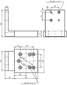 PI M-009.30 Z-Axis Adapter Plate Drawing PI M-009.30 Z-Axis Adapter Plate Drawing